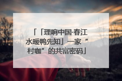 「理响中国·春江水暖鸭先知」一家“村咖”的共富密码
