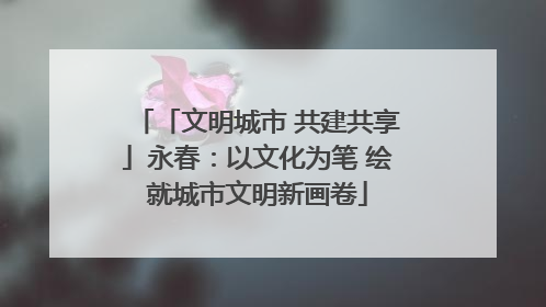 「文明城市 共建共享」永春：以文化为笔 绘就城市文明新画卷
