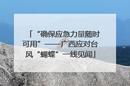 “确保应急力量随时可用”——广西应对台风“蝴蝶”一线见闻