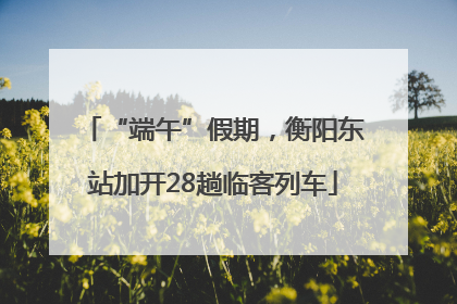 “端午”假期，衡阳东站加开28趟临客列车