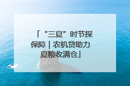 “三夏”时节探保障｜农机贷助力夏粮收满仓