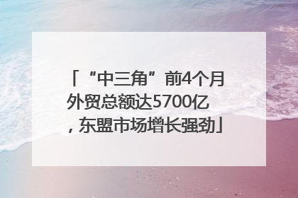 “中三角”前4个月外贸总额达5700亿，东盟市场增长强劲