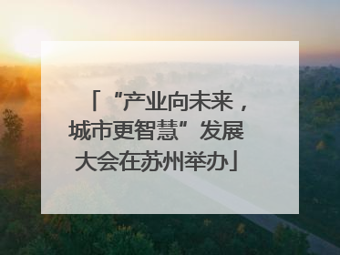 “产业向未来，城市更智慧”发展大会在苏州举办