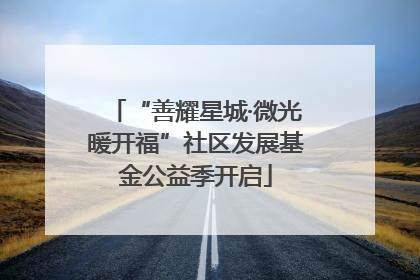 “善耀星城·微光暖开福”社区发展基金公益季开启