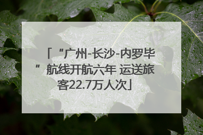 “广州-长沙-内罗毕”航线开航六年 运送旅客22.7万人次