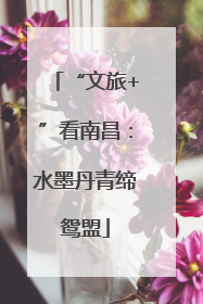 “文旅+”看南昌：水墨丹青缔鸳盟