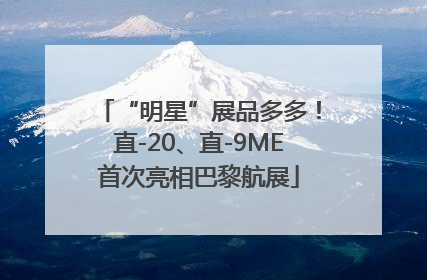 “明星”展品多多！直-20、直-9ME首次亮相巴黎航展