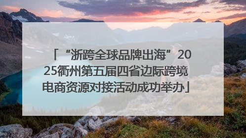 “浙跨全球品牌出海”2025衢州第五届四省边际跨境电商资源对接活动成功举办
