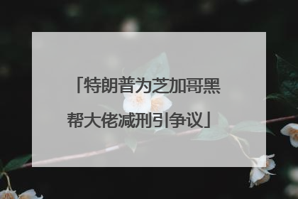 特朗普为芝加哥黑帮大佬减刑引争议