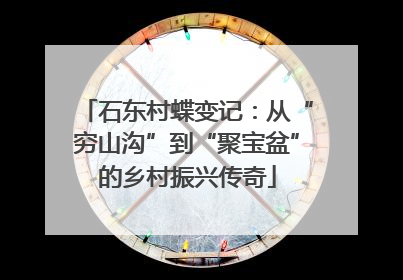 石东村蝶变记：从“穷山沟”到“聚宝盆”的乡村振兴传奇