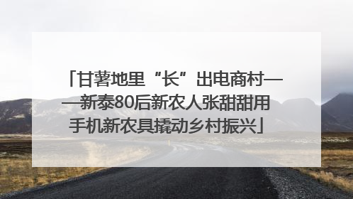 甘薯地里“长”出电商村——新泰80后新农人张甜甜用手机新农具撬动乡村振兴