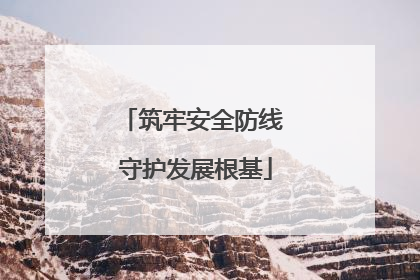 筑牢安全防线 守护发展根基