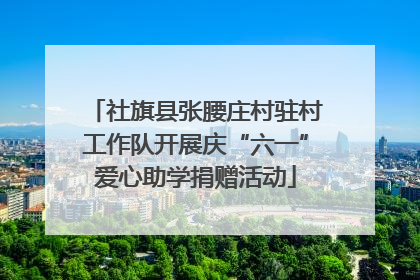 社旗县张腰庄村驻村工作队开展庆“六一”爱心助学捐赠活动