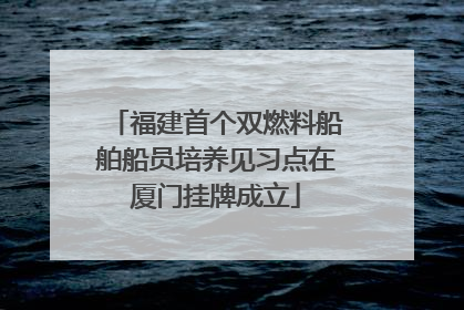 福建首个双燃料船舶船员培养见习点在厦门挂牌成立