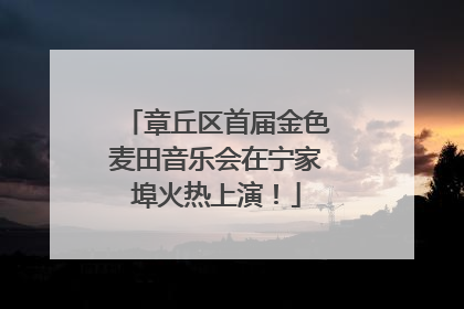 章丘区首届金色麦田音乐会在宁家埠火热上演！