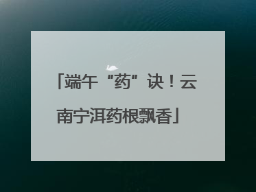 端午“药”诀！云南宁洱药根飘香