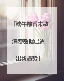 端午粽香未散 消费数据已透出新趋势