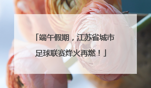 端午假期，江苏省城市足球联赛烽火再燃！