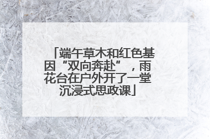端午草木和红色基因“双向奔赴”，雨花台在户外开了一堂沉浸式思政课