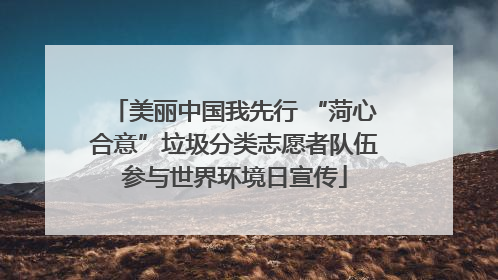 美丽中国我先行 “菏心合意”垃圾分类志愿者队伍参与世界环境日宣传