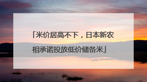 米价居高不下，日本新农相承诺投放低价储备米