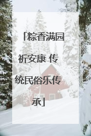 粽香满园祈安康 传统民俗乐传承