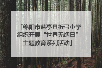 绵阳市盐亭县折弓小学组织开展“世界无烟日”主题教育系列活动