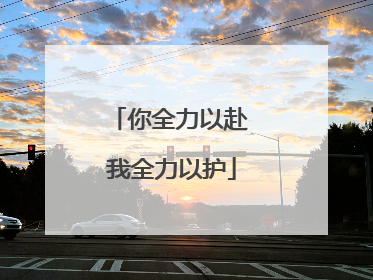 你全力以赴 我全力以护