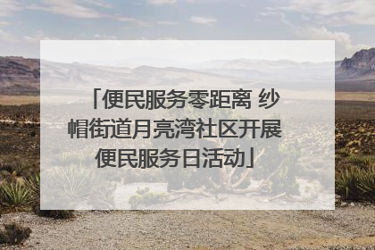 便民服务零距离 纱帽街道月亮湾社区开展便民服务日活动