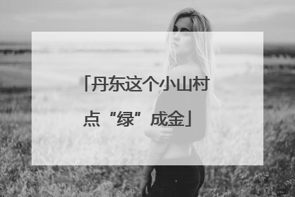 丹东这个小山村点“绿”成金