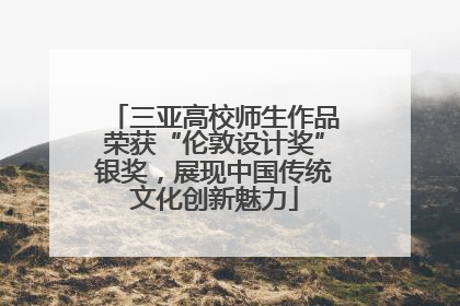 三亚高校师生作品荣获“伦敦设计奖”银奖，展现中国传统文化创新魅力