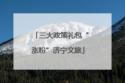 三大政策礼包“涨粉”济宁文旅
