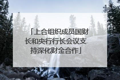 上合组织成员国财长和央行行长会议支持深化财金合作