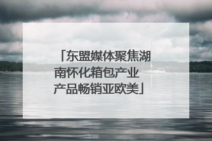 东盟媒体聚焦湖南怀化箱包产业 产品畅销亚欧美