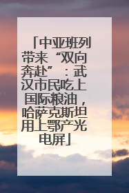 中亚班列带来“双向奔赴”：武汉市民吃上国际粮油，哈萨克斯坦用上鄂产光电屏