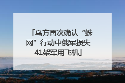 乌方再次确认“蛛网”行动中俄军损失41架军用飞机