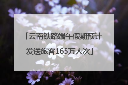 云南铁路端午假期预计发送旅客165万人次