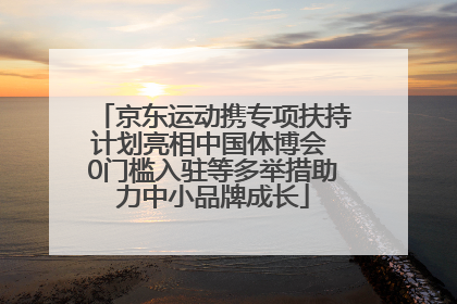 京东运动携专项扶持计划亮相中国体博会 0门槛入驻等多举措助力中小品牌成长