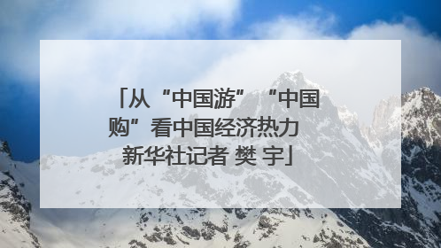 从“中国游”“中国购”看中国经济热力 新华社记者 樊 宇