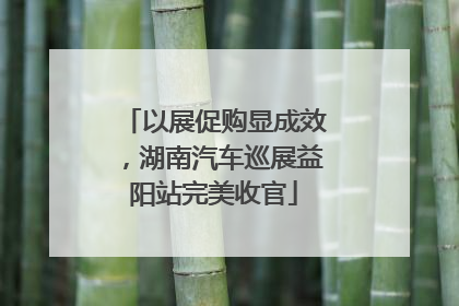 以展促购显成效，湖南汽车巡展益阳站完美收官