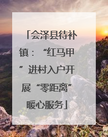 会泽县待补镇：“红马甲”进村入户开展“零距离”暖心服务