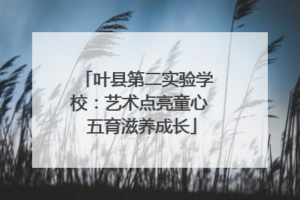 叶县第二实验学校：艺术点亮童心 五育滋养成长