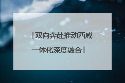 双向奔赴推动西咸一体化深度融合