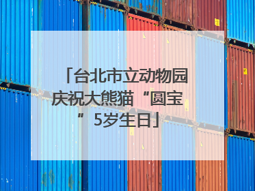 台北市立动物园庆祝大熊猫“圆宝”5岁生日