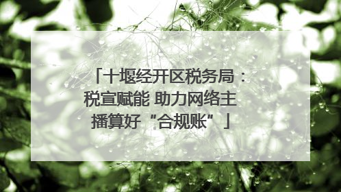 十堰经开区税务局：税宣赋能 助力网络主播算好“合规账”