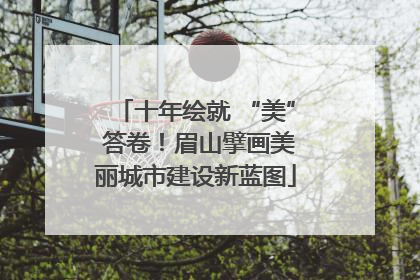 十年绘就 “美” 答卷！眉山擘画美丽城市建设新蓝图