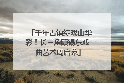 千年古镇绽戏曲华彩！长三角顾锡东戏曲艺术周启幕
