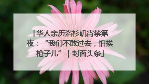 华人亲历洛杉矶宵禁第一夜：“我们不敢过去，怕挨枪子儿”｜封面头条