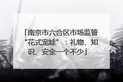 南京市六合区市场监管“花式宠娃”：礼物、知识、安全一个不少