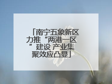 南宁五象新区力推“两港一区”建设 产业集聚效应凸显